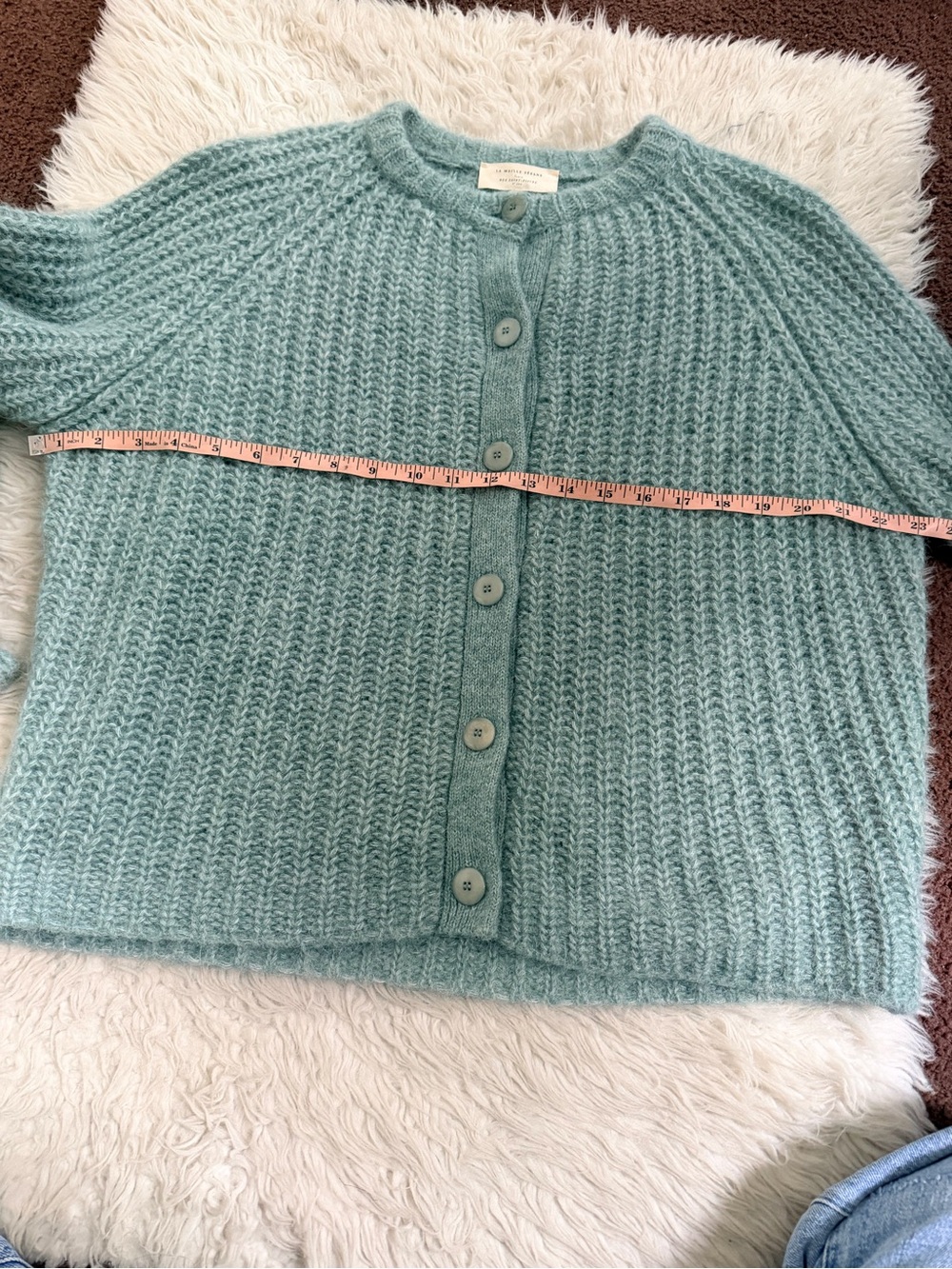 Sezane Emile Cardigan - Sea Mist - Picture 6 of 6